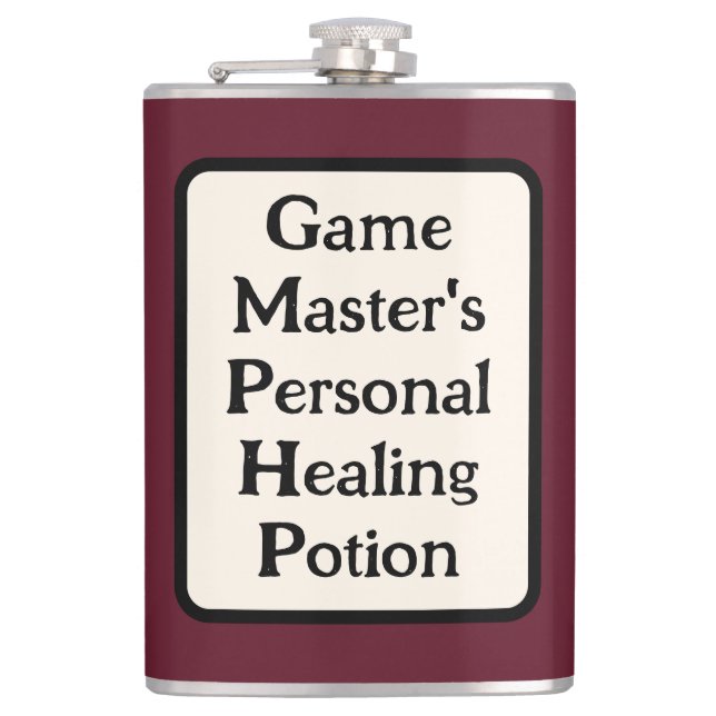 Game Master's Healing Potion Vinyl Wrapped Flask Fickplunta (Framsidan)