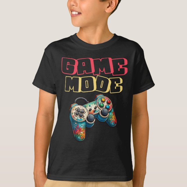 Game Mode Kids Boy  T Shirt (Framsida)
