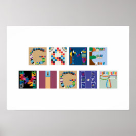 "Game Nght" Board Game Alphabet Poster