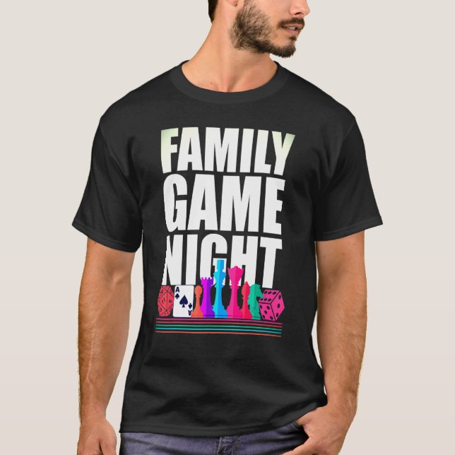 Game Night Board Game Addict T Shirt (Framsida)