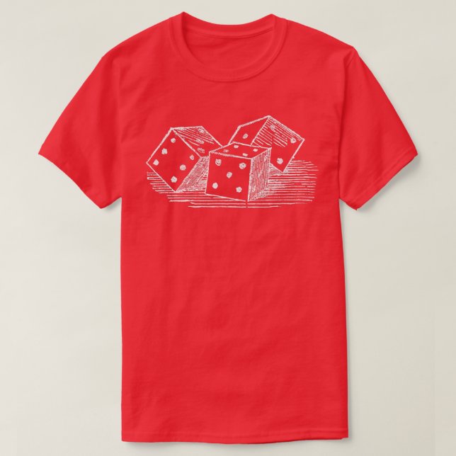 Game Night Party Casino Games Retro Dice Player  T Shirt (Design framsida)