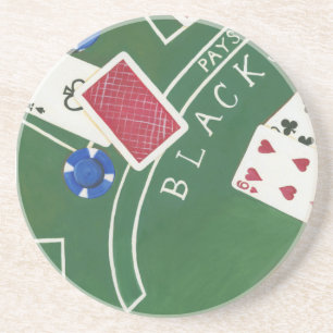 Game of Blackjack med Chip av Chariklia Zarris Underlägg