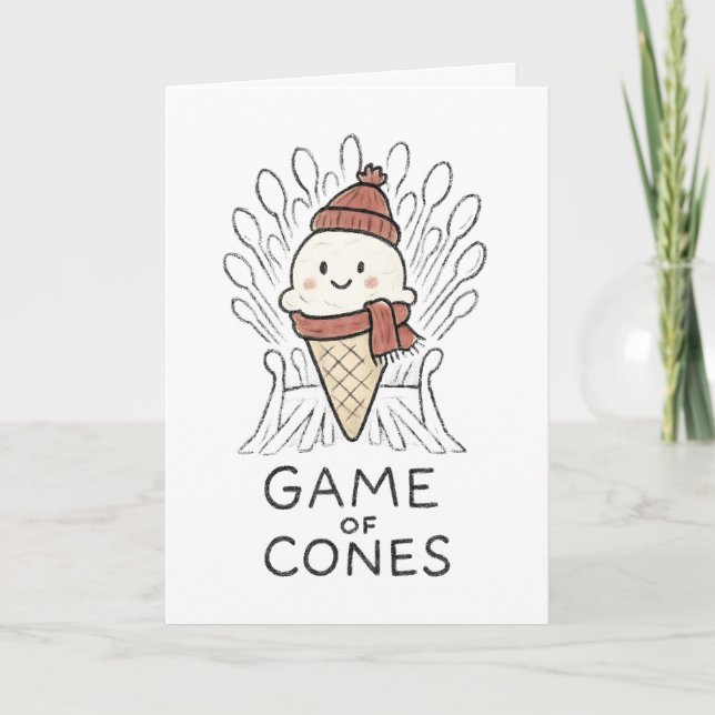 Game of Cones - Funny Christmas Card Helgkort (Framsida)