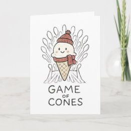 Game of Cones - Rolig julkort Helgkort