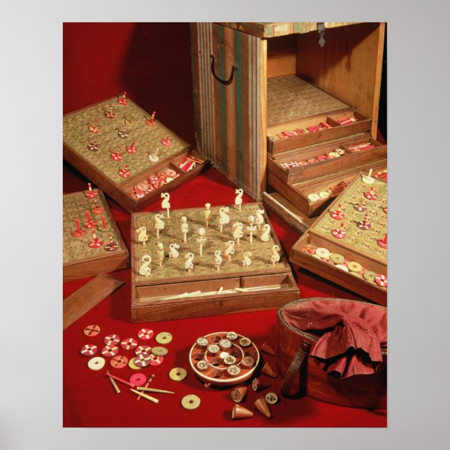 Game of Dauphin lotto invented by Louis XIV Poster (Framsidan)