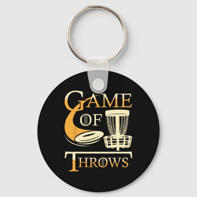 Game Of Throws - Disc Golf Player Flying Disc Golf Nyckelring (Framsida)