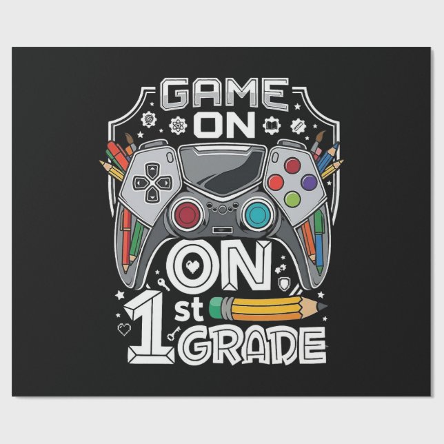 Game On 1:a klass tillbaka till skolan Presentpapper (Platt)