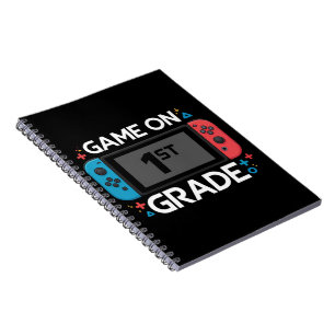 Game On 1:a klass tillbaka till skolan rolig gamer Anteckningsbok