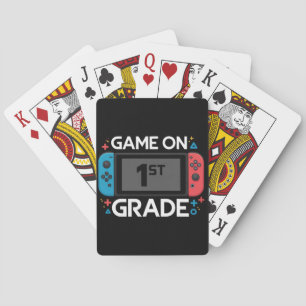 Game On 1:a klass tillbaka till skolan rolig gamer Casinokort