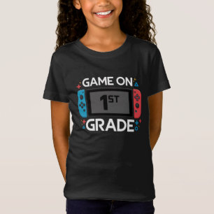 Game On 1:a klass tillbaka till skolan rolig gamer T Shirt