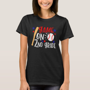 Game On 2nd Grade Baseball Tillbaka till skolan fö T Shirt