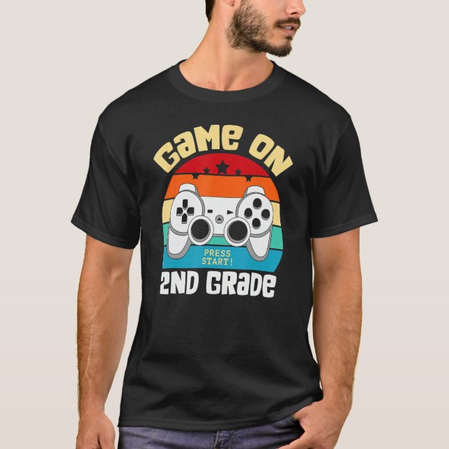 GAME ON 2nd Grade Gamer Teacher Student Back To Sc T Shirt (Framsida)