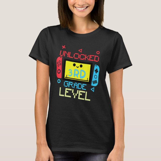 Game On 3rd Grade Back To School Third grade Level T Shirt (Framsida)
