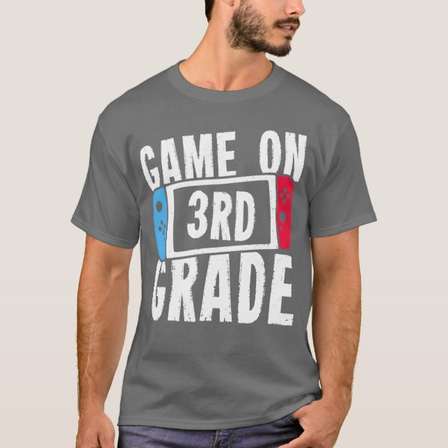 Game On 3rd Grade boy T Shirt (Framsida)