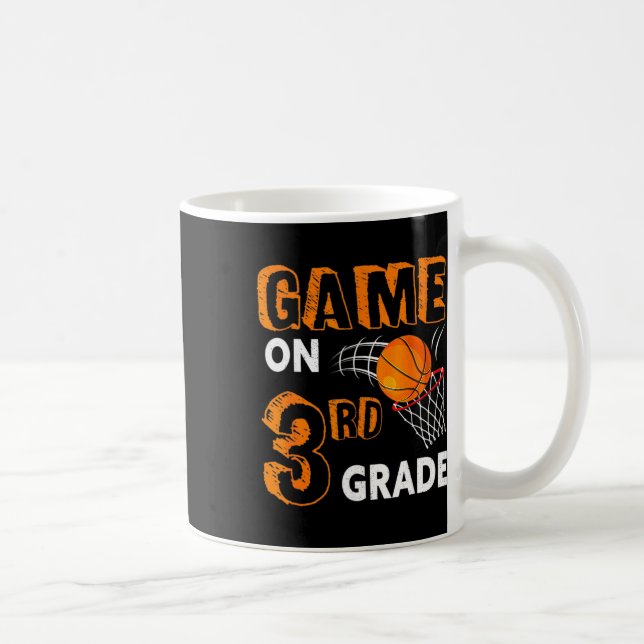 Game On 3rd Grade Bysketbyll Byck To School Fun Gi Kaffemugg (Höger)