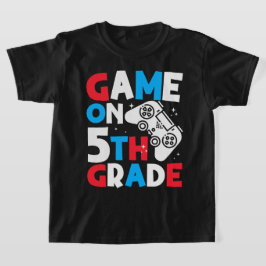 Game On 5:e klass Rolig födelsedag Pojke Spelälska T Shirt
