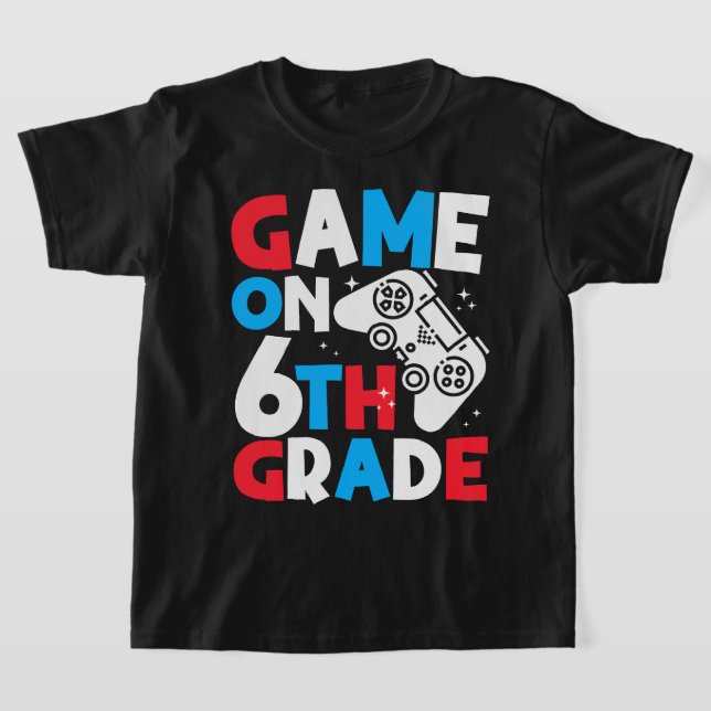 Game On 6:e klass rolig födelsedagspresent för poj T Shirt (Laydown)