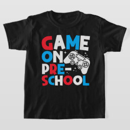 Game On Förskola Rolig Födelsedags Pojke Spelande  T Shirt