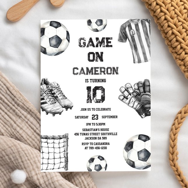 Game On Fotboll Barnkalas Inbjudan (Skapare uppladdad)
