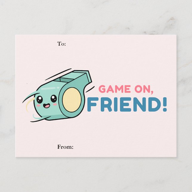 Game On Friend Valentine Card Helg Vykort (Framsida)