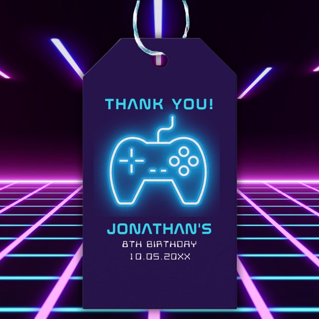 Game on, Fun Birthday Boy  Presentetikett (Skapare uppladdad)