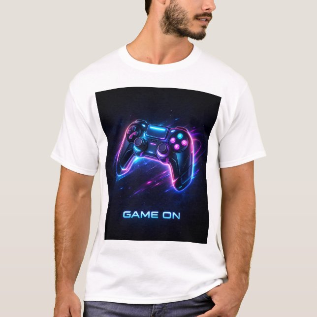 GAME ON Gamer T-Shirt (Framsida)