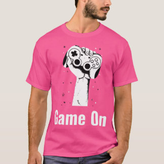 Game On Gamer Videospelkontroll retro T Shirt