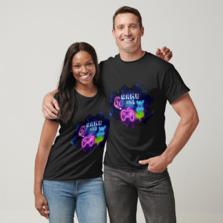Game On Gaming Design | Enkel Neonspelarkontroll T Shirt