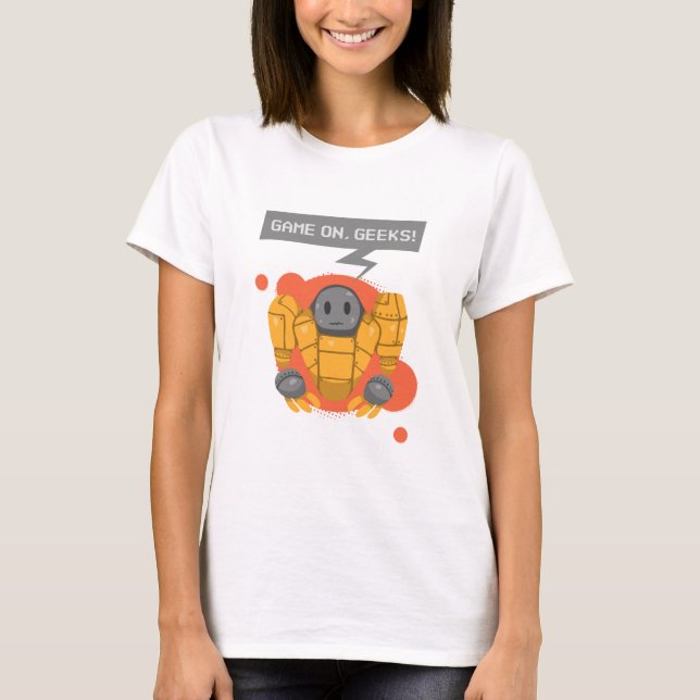 Game On, Geeks! Stem-spel T Shirt (Framsida)