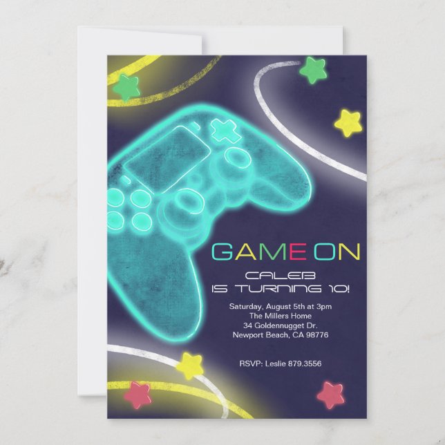 Game On Inbjudningar (Framsida)