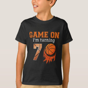 Game-on, jag ska lämna 7 Basketball 7:e Birthday B T Shirt