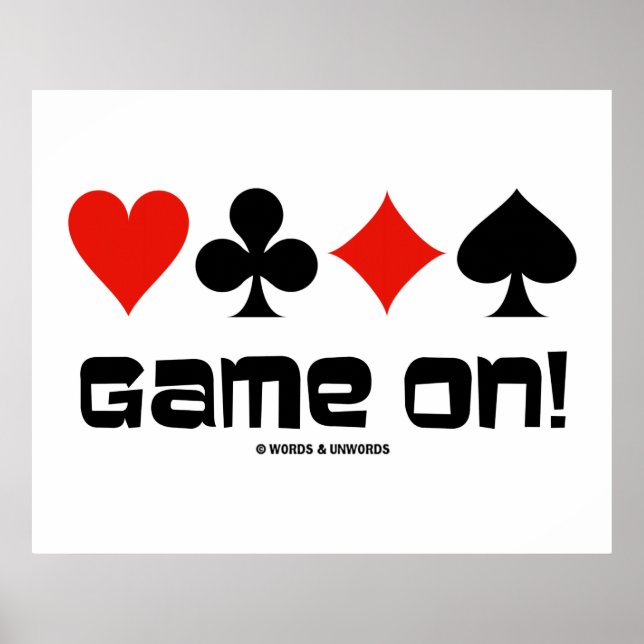 Game On! (Kostym med fyra kort) Poster (Framsidan)