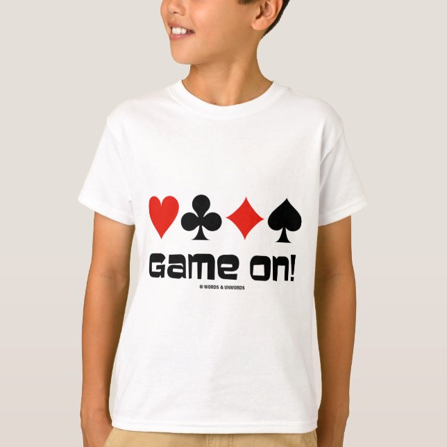 Game On! (Kostym med fyra kort) T-shirt (Framsida)