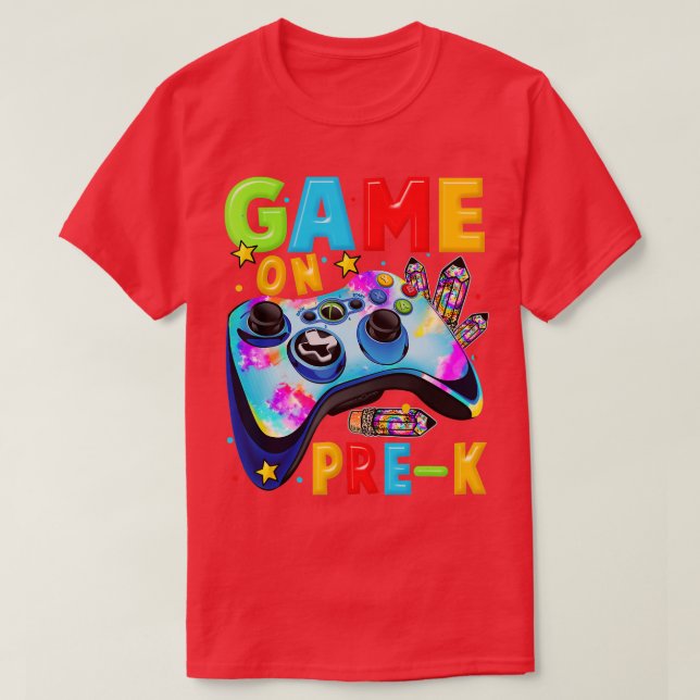 Game On Pre-K Video  Gift First Day of PreSchool  T Shirt (Design framsida)
