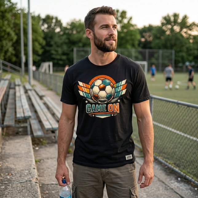 Game On Retro Fotboll T Shirt (Skapare uppladdad)