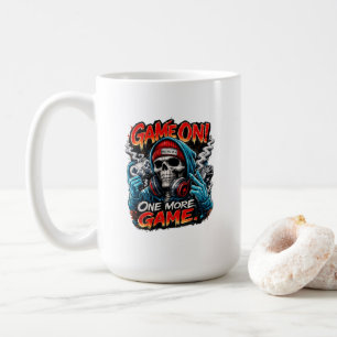 Game On Skull Gamer Kaffemugg Streetwear Gaming