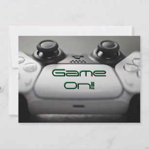 "Game On" Spel-födelsedagsfirande Inbjudningar