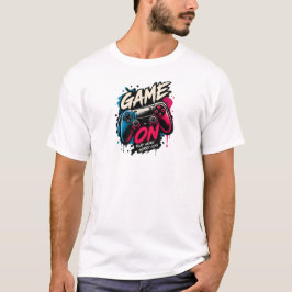 Game On Spela Mer Oroa Dig Mindre Färgrik Gaming T Shirt