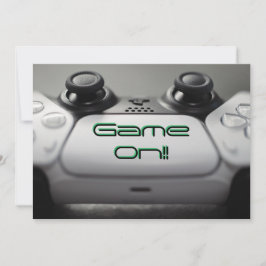 "Game On" Spelrelaterad födelsedagsfest Inbjudningar