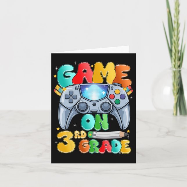 Game On Third 3rd Grade Åter till Skolan Nivå Uppl Kort (Framsida)