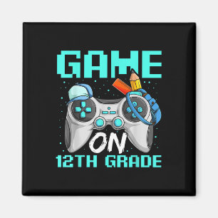 Game On Tolvte Klass T-Shirts, Rolig Gamer Pojk Ba Magnet