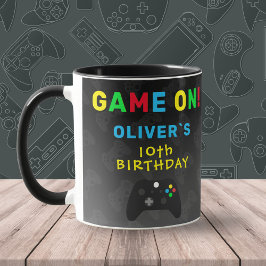 Game On Video Controller Gaming Födelsedag Mugg