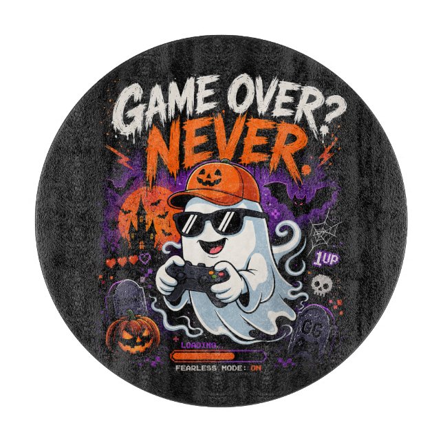 Game Over Aldrig Rolig Gamer Spöke Halloween (Framsidan)
