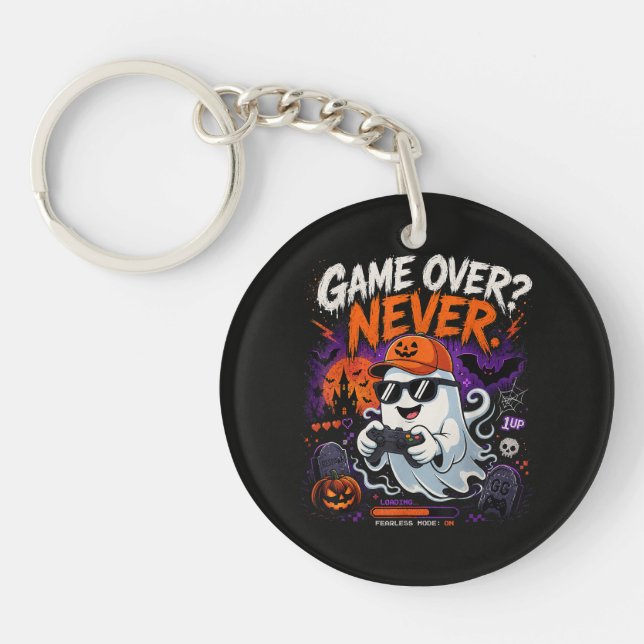 Game Over Aldrig Rolig Gamer Spöke Halloween (Framsidan)