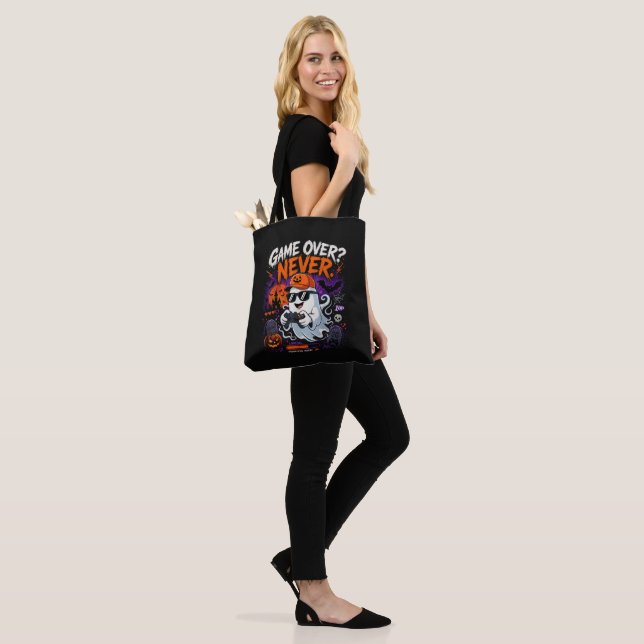 Game Over Aldrig Rolig Gamer Spöke Halloween Tygkasse (På modell)