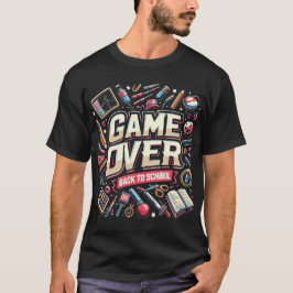 Game Over Åter till skolan: Kreativt Kaos T Shirt