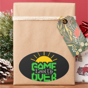 Game Over: Återuppliva gamla spel, Level Up Your G Ovalt Klistermärke