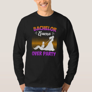 Game over  bachelor party man wedding t shirt