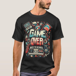 Game Over, Back to School: Retro Gaming & Academic T Shirt