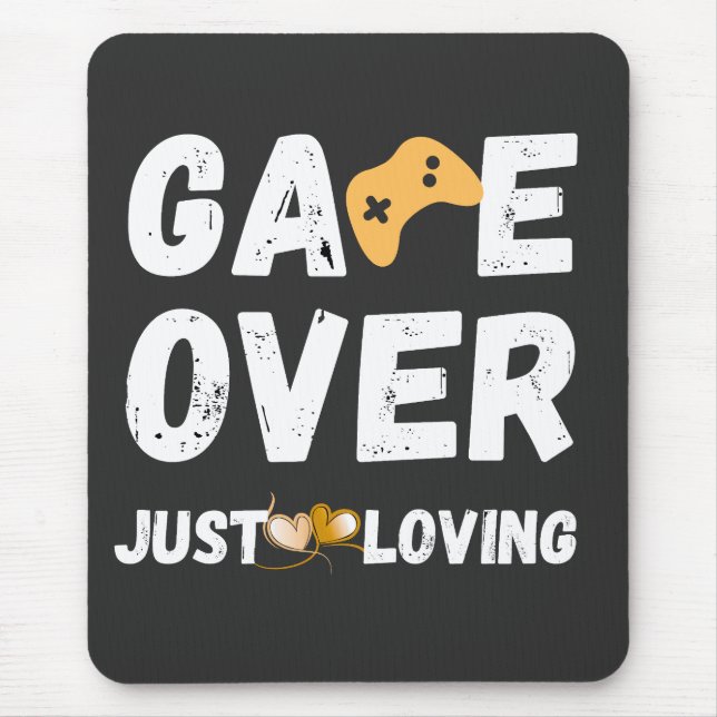 Game Over Bara Förälskad Gamer Art Musmatta (Framsidan)